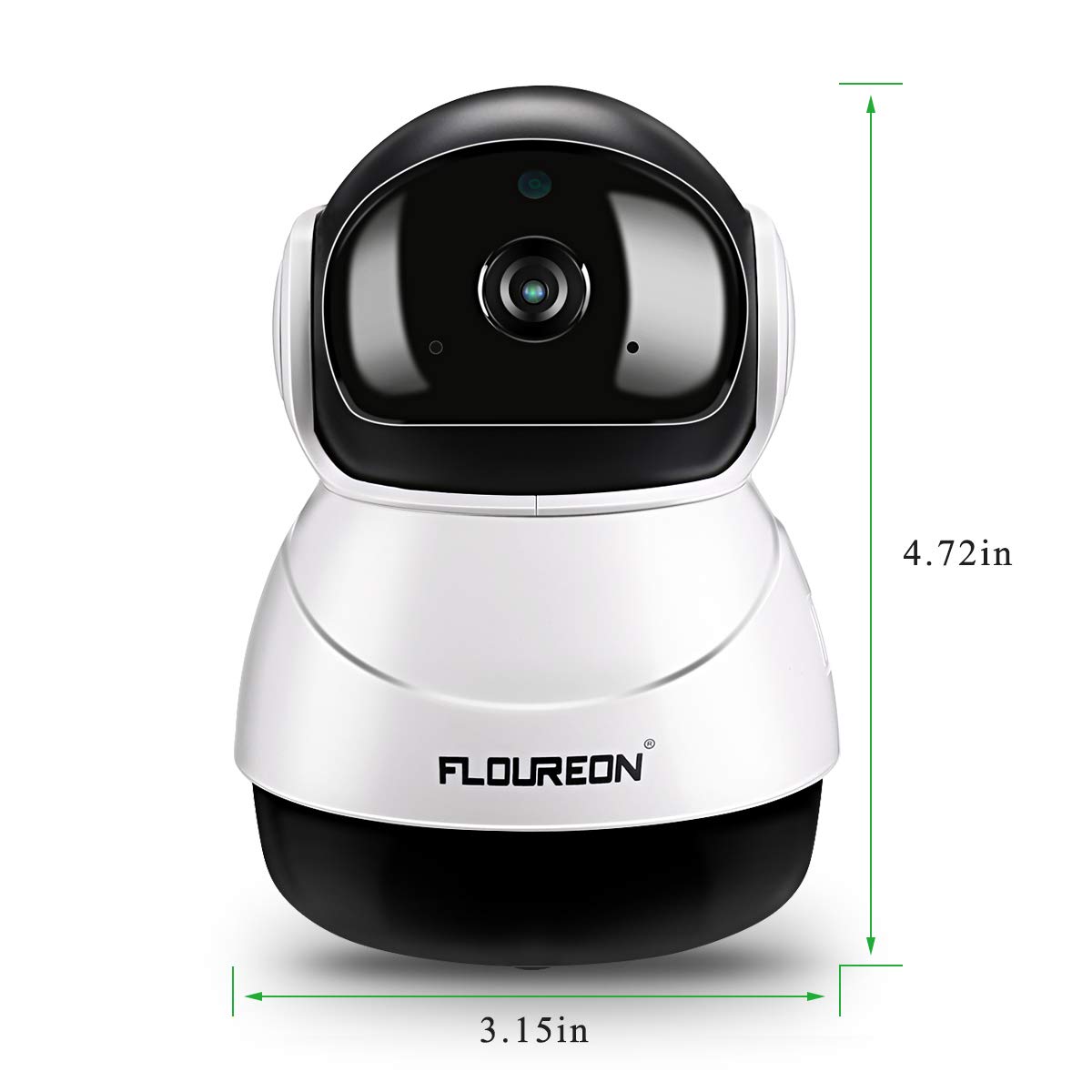 FLOUREON WiFi IP Camera 1080P HD H.264 WiFi 2.0 Megapixel Wireless CCTV Security IP Camera Two-Way Audio Surveillance System with Night Vision & Motion Detection for Baby Monitor Home Security