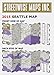 Streetwise Seattle Map - Laminated City Center Street Map of Seattle, Washington - Folding pocket size travel map with monorail & streetcar lines