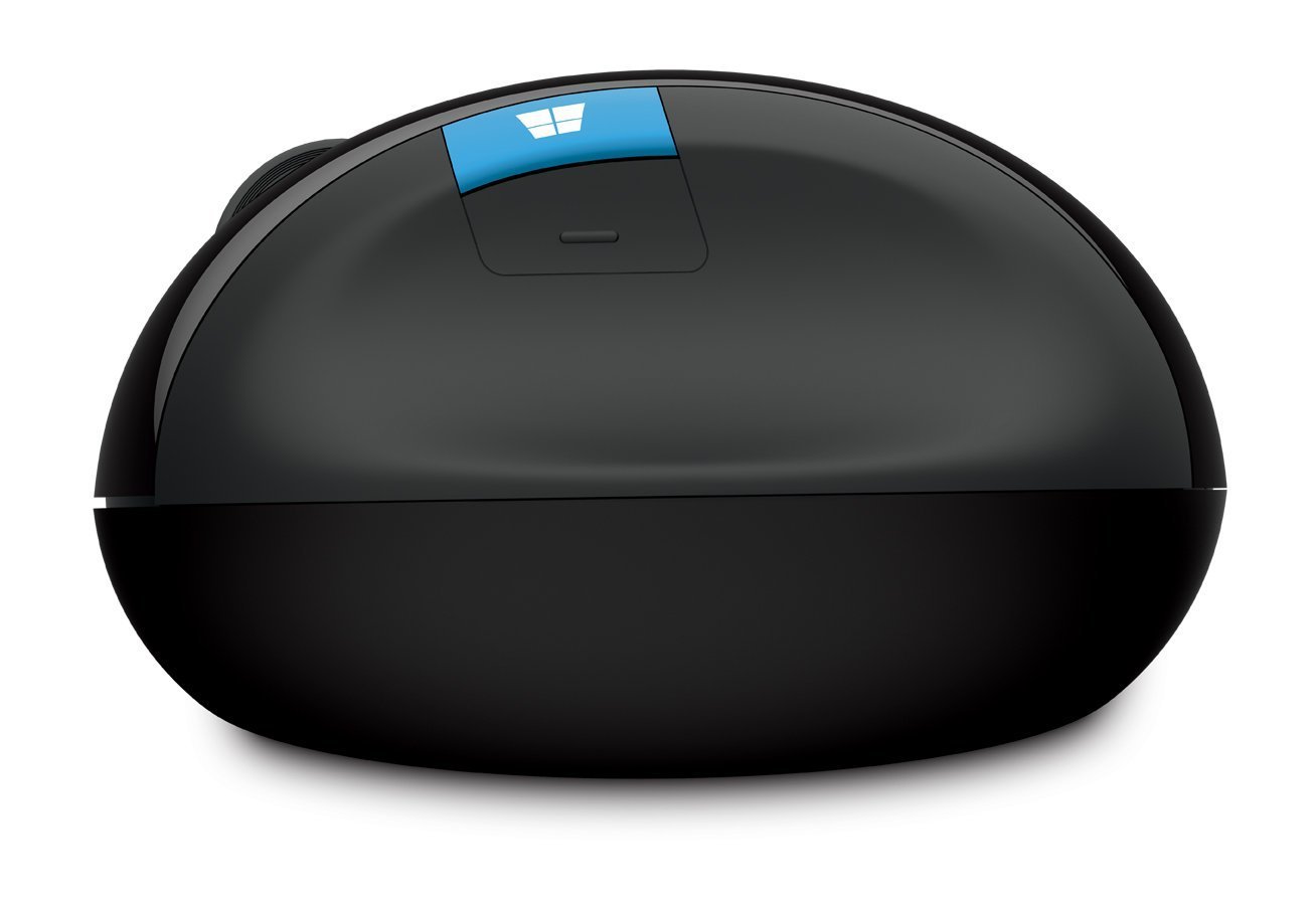 Microsoft Sculpt Ergonomic Mouse, Black - Wireless Mouse for Natural Wrist Comfort with 4-Way Scroll Wheel for PC/Laptop/Desktop, works with Mac/Windows 8/10/11 Computers