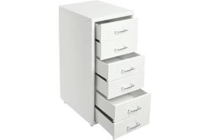 Literature Organizer 6 Drawers File Cabinet with Lock Rolling Mobile Filing Cabinet with Wheels Under Desk Vertical Filing Ca