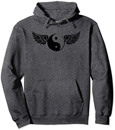 Unisex Yin Yang Hoodie XL: Dark Heather