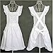 IB-ON Aprons for Women & Girls plus Sizes S-XL Cute White Retro Lady's Maid Costume with Pockets