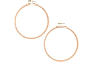 SHERCHPRY 2PCS 12-Inch Wooden Embroidery Hoops Set, Round Beech Wood Cross Stitch Frames for Craft Sewing and