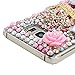 Note 5 Case,Galaxy Note 5 Case - Mavis's Diary 3D Handmade Bling Crystal Luxury Cute Pumpkin Car Golden Crown Dancing Girl Shiny Sparkling Pink Diamonds Gems Clear Hard Cover for Samsung Galaxy Note 5