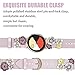V-MORO Strap Compatible with Galaxy Watch Active2 40mm 44mm Bands Rose Gold Women 20mm Fashion Flower Genuine Leather Band Replacement for Samsung Galaxy Watch Active 2 40mm 44mm/Galaxy Watch 42mm