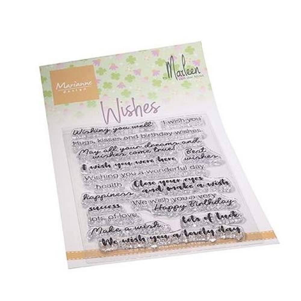 Marianne Design Clear, Wishes by Marleen, for Stamping Cardmaking Arts and Crafts, One Size