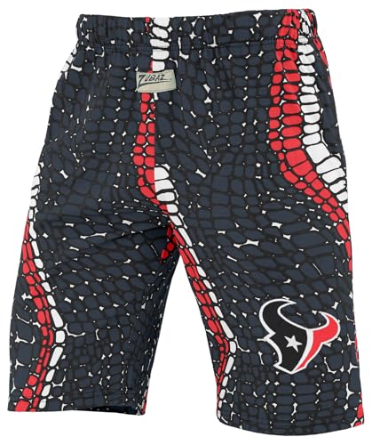 Zubaz NFL Adult Unisex Z88 Embroidered Gator 3 Color Short, Houston Texans, XX-Large at Amazon