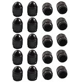 uxcell® Black Alloy Tire Tyre Valve Covers Caps 20 Pcs