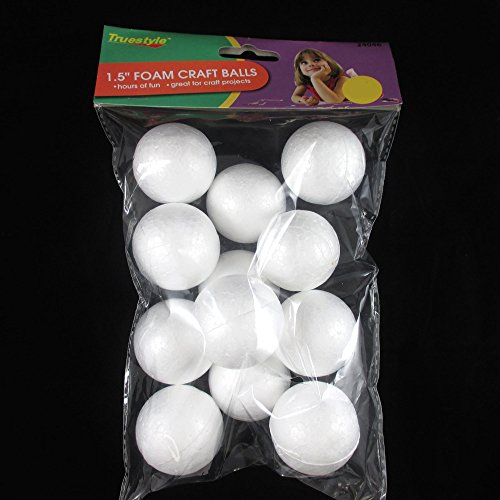 36 Styrofoam Balls 1.5" School Christmas Arts & Crafts Smooth