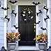 Pawliss Halloween Decorations Outdoor: 10Pcs Hanging Bats Stickers Wall Decals Window Sticker, Large 3D Bats with glitter Removable Halloween Yard Front Door Porch Decoration Party Gothic Decor Indoor