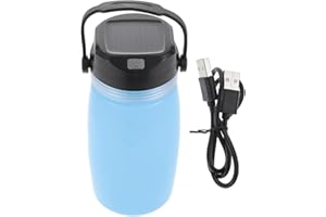 BCOATH Solar Charging Kettle Portable Usb Camping Kettle 7.48X3.54X2.75In Lightweight Rechargeable Water Bottle with Night Li