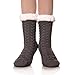 SDBING Women's Winter Super Soft Warm Cozy Fuzzy Fleece-Lined with Grippers Slipper Socks (Gray A)