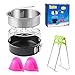 Instant Pot Accessories Set Fits 5,6,8Qt Instant Pot Pressure Cooker 5 Pcs with Steamer Basket, Egg Steamer Rack, Non-Stick Springform Pan, Steaming Stand, 1 Pair Silicone Cooking Pot Mitts