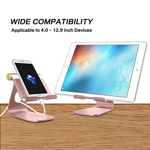 OMOTON Adjustable Tablet Stand Compatible with iPad, Tablets (Up to 12.9 inch) and All Cell Phones,  - //coolthings.us