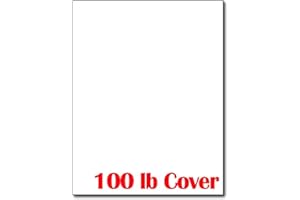 DESKTOP PUBLISHING SUPPLIES White 8" x 10" Cardstock - Blank Ultra Thick Paper - Heavy Weight 14pt 100lb Cover Card Stock for Inkjet & Laser Printer (100 Sheets)