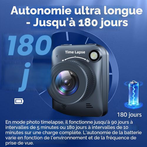 Dsoon Timelapse FHD Camera for Construction, Plants, Weather and Life with 4K Resolution 2.4" TFT HD LCD Screen, 180 Days Standby Waterproof IP66, 64GB TF Card Included