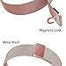 Deyo Compatible Fitbit Versa Bands Women Men,Stainless Steel Milanese Loop Metal Replacement Bracelet Band with Magnetic Closure Accessories Wristbands Compatible Fitbit Versa Smartwatch(Rose Gold S)