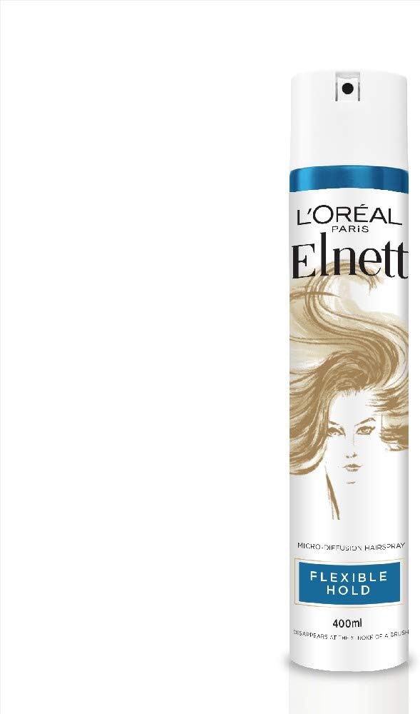 L'Oreal Elnett Flexible Hold & Shine Hairspray 400ml Iconic Stylist Formula