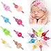Roewell Baby's Headbands Girl's Cute Hair Bows Hair bands Newborn headband (9 Pack)