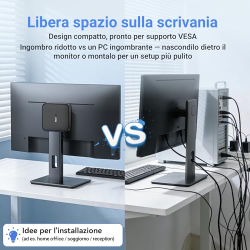Blackview 【Complete Set】 AMD Ryzen 5 MP50 Mini PC (16GB RAM 512GB SSD) with Keyboard and Mouse Included, Vega 8 Graphics Desktop PC, Win 11 Pro, HDMI/DP 4K@60Hz, WiFi 5/BT 4.2, Computer for Office and Home