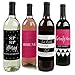 Finally 21 - Girl - Birthday Gift For Women - Wine Bottle Label Stickers - Set of 4