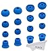 ALXCD Ear Tips for Powerbeats 2 Wireless Headphone, SML 3 Sizes 6 Pair Silicone Replacement Earbud Tips & 2 Pair Double Flange Ear Tip Cushion, Fit for Beats Powerbeats2 Wireless [8 Pair](Blue)