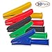 Conwork 10-Pack Full Insulation Car Battery Test Lead, Pure Copper 30A Protecting Alligator Crocodile Clip Clamps with 4mm Banana Socket -5 Color