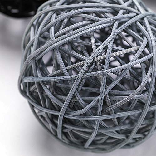 Byher 12 Pack Large Wicker Rattan Balls Decorative Balls For