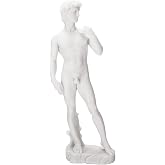 Michelangelo`s `David` Statue Marble White Finish