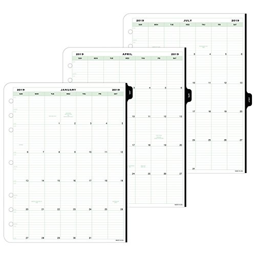 DayTimer 2019 Weekly Planner Refill, 81/2" x 11", Folio Size 5, Two