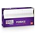Stack Man Medium Weight Plastic Forks, White, 400 per Case