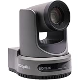 PTZOptics Move 4K 30x Auto-Tracking PTZ Camera (Gray) | 3D Noise Reduction, Built-in Tally Light, Advanced Balance Modes