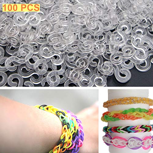 S Clip Connectors Rubber Connectors Refills for Loom Rubber Band