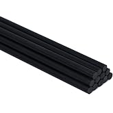 Black 1/4 inch Round Rod Garolite G10 Fiberglass Material Stick 12 inch Long, Pack of 12