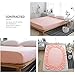 BuLuTu Cotton Deep Pocket Solid Fitted Bed Sheet Queen Pink-Breathable, Premium,Durable and Comfortable,Single Fitted Sheet Without Pillowcases