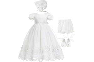 Bow Dream Baby Girls Christening Baptism Dress Formal Party Special Occasion Dresses for Toddler