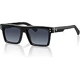 gesruny Men’s Modern Acetate Sunglasses – Bold Geometry Meets Precision with Wire‑Core Temples & UV400 Polarization