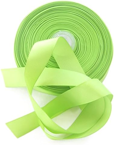 Green Grosgrain Ribbon. High End Double Face Spool. 1 Inch 50 Yards Roll by Drency Ribbons