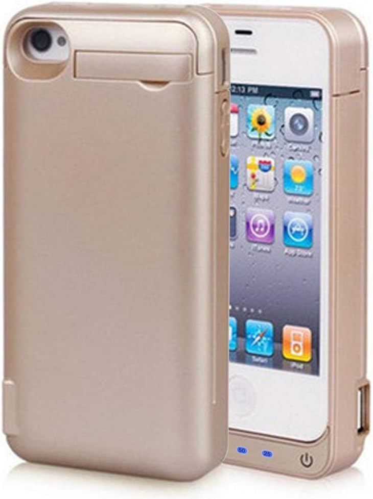 Battery Case for iPhone 5/5S/5C/SE 4800mAh, Gasopic Portable Charger Case Rechargeable Extended Battery Pack Protective Backup Charging Case Cover for iPhone 5/5S/5C/SE