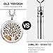 SAM & LORI Diffuser Necklace with Dispenser and Container 2-in-1 Stainless Steel Aromatherapy Essential Oil Diffuser Pendant Locket Necklace with 8 Colors Pads for Women Men Kids, Leather