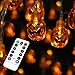 JOYLAMP Halloween String Lights,30LEDs Halloween Lights,13ft Battery Powered 3D Pumpkin Lights Halloween Decoration Lights with 8 Modes IP65 Waterproof (Warm White)