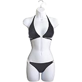 DisplayTown Female Mannequin Torso with Hanging Hook, White (Set of 1) | Hollow back body stackable dress form for t-shirt display, countertop, craft shows. S-M size clothing form.