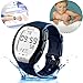Temperature Sensor Watches Digital Watches Waterproof Sports Watch EL Backlight Stopwatch Thermometer Watch (Blue)