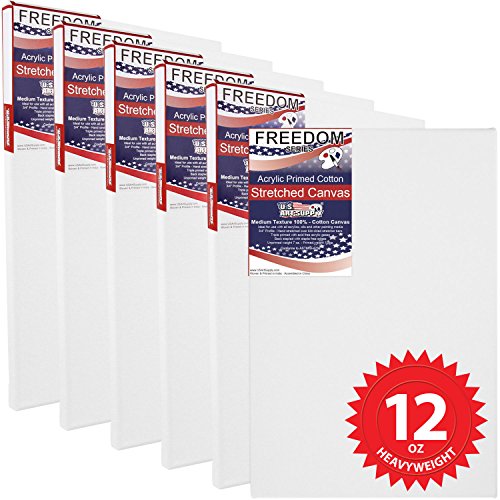 PreStretched Canvas US Art Supply 18 x 24 Inch Professional Quality