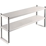 VEVOR Double Overshelf, Double Tier Stainless Steel
