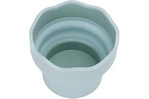 TIIYEE Paint Brush Basin, Portable Collapsible Washing Bucket Silicone Washer Painting Palette Wash Pen Holder Cleaner Cup for Indoor Outdoor Camping Hiking Picnics Travel Art Watercolor Acrylic Tools(Blue)