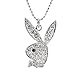 chelseachicNYC Dandy Rhinestone Playful Bunny Necklace