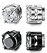 LOYALLOOK Stainless Steel Magnetic Stud Earrings for Men Women Unisex Cubic Zirconia Inlaid 5MM