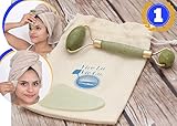 NEW! Jade roller for face real jade! Royal jade roller massager, Jade facial roller, Beauty Roller and GUA SHA. POWER SET! Our Real Jade Roller Massager 100% pure Jade, ANTI-AGING - Free E-Manual.