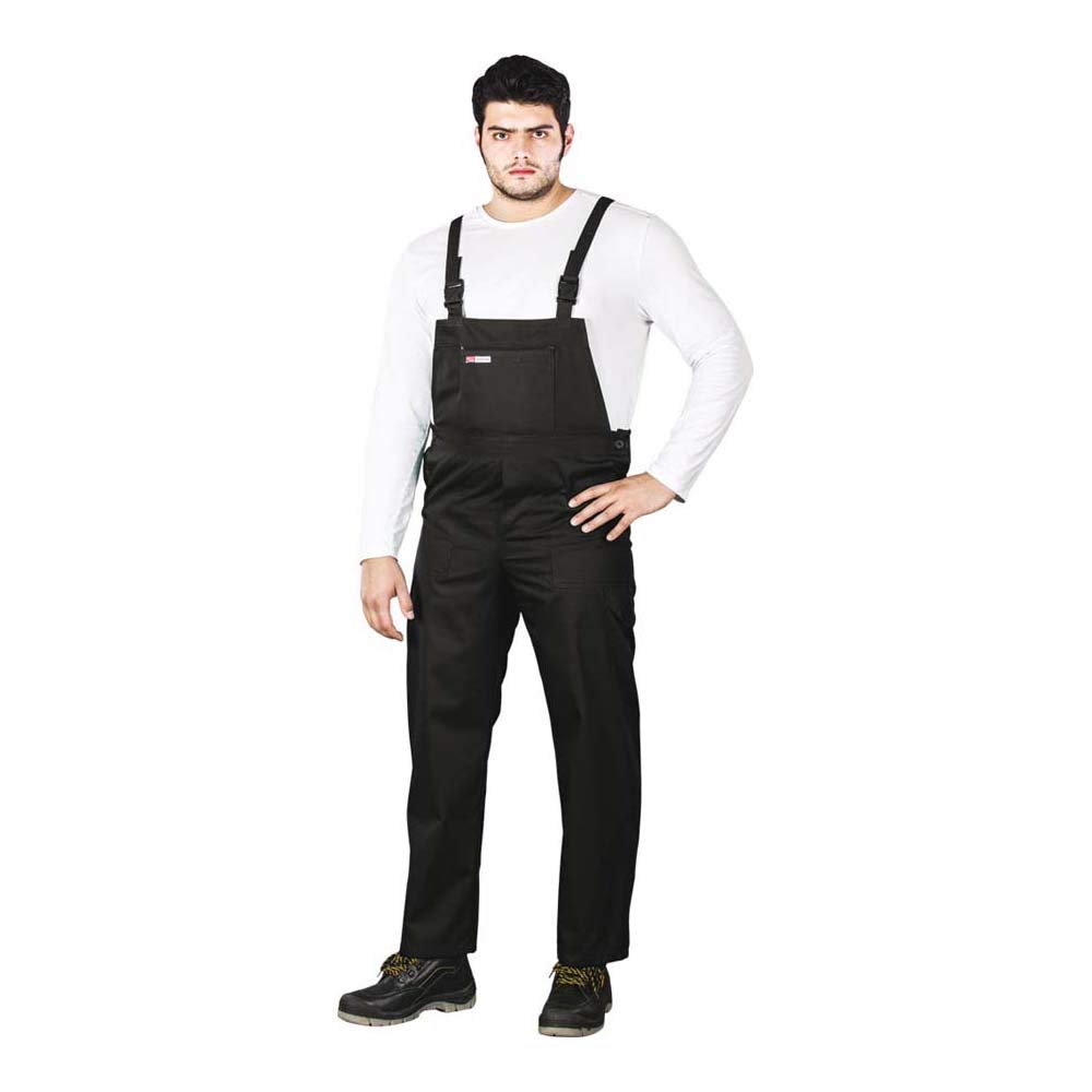 black bib and brace overalls